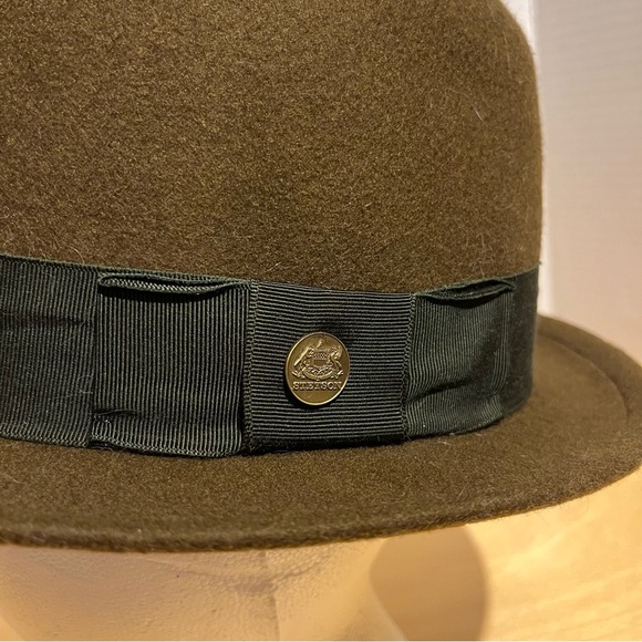 Stetson Trilby 100% Wool Fedora Hat size Medium Serpent Made In USA - Picture 2 of 10